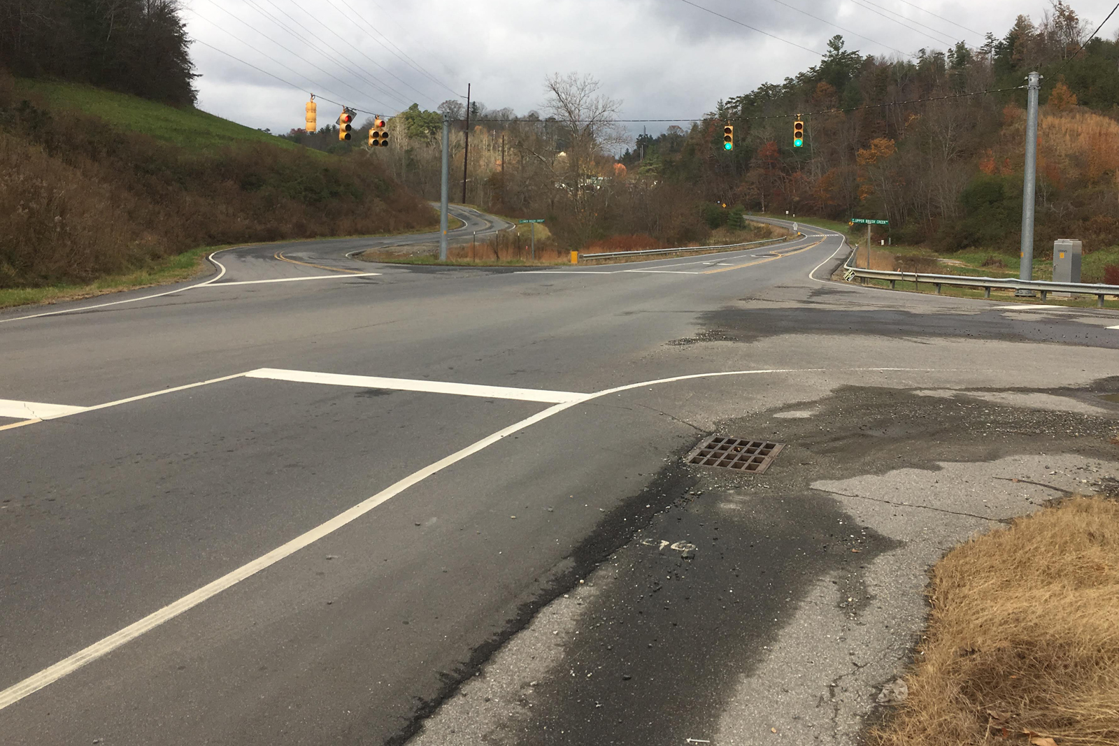 Intersection of U.S. 25/U.S. 70 and Brush Creek Road, which provides access to Madison Middle and Elementary schools